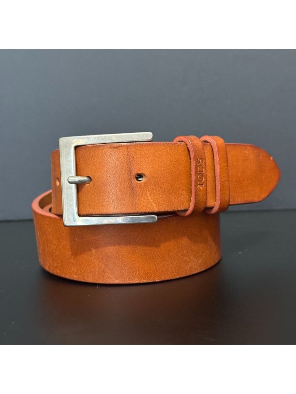 Authentic TOD’S Mens Cognac Brown Leather Belt Mens Size 100/40 Made in Italy